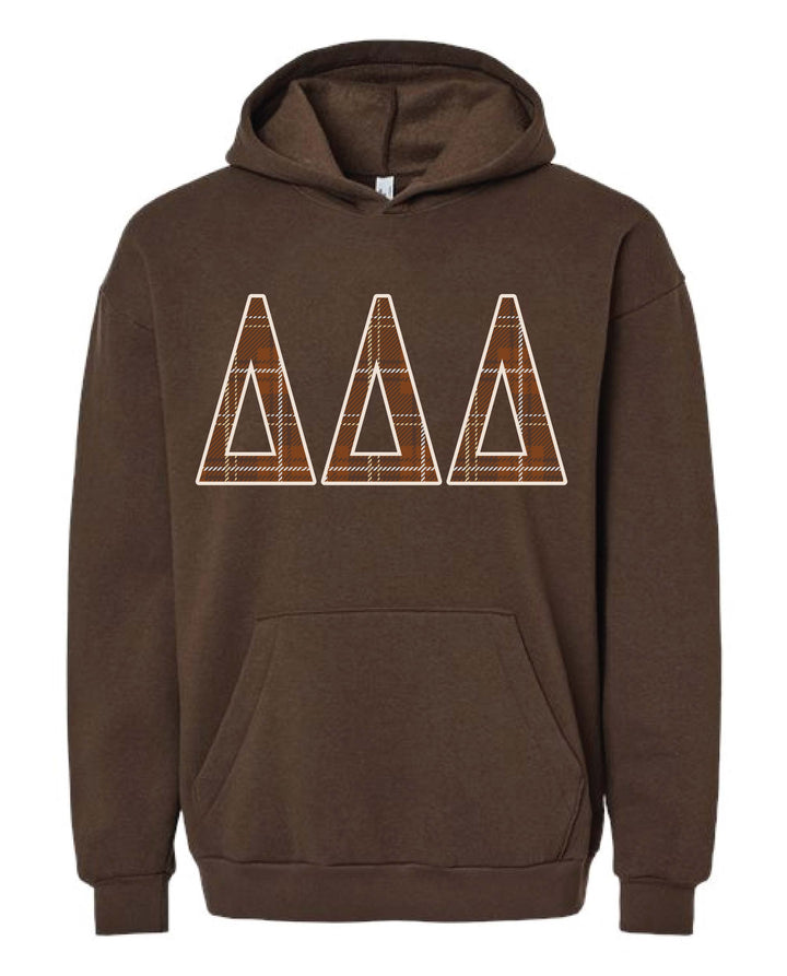 Delta Delta Delta Plaid Hoodie