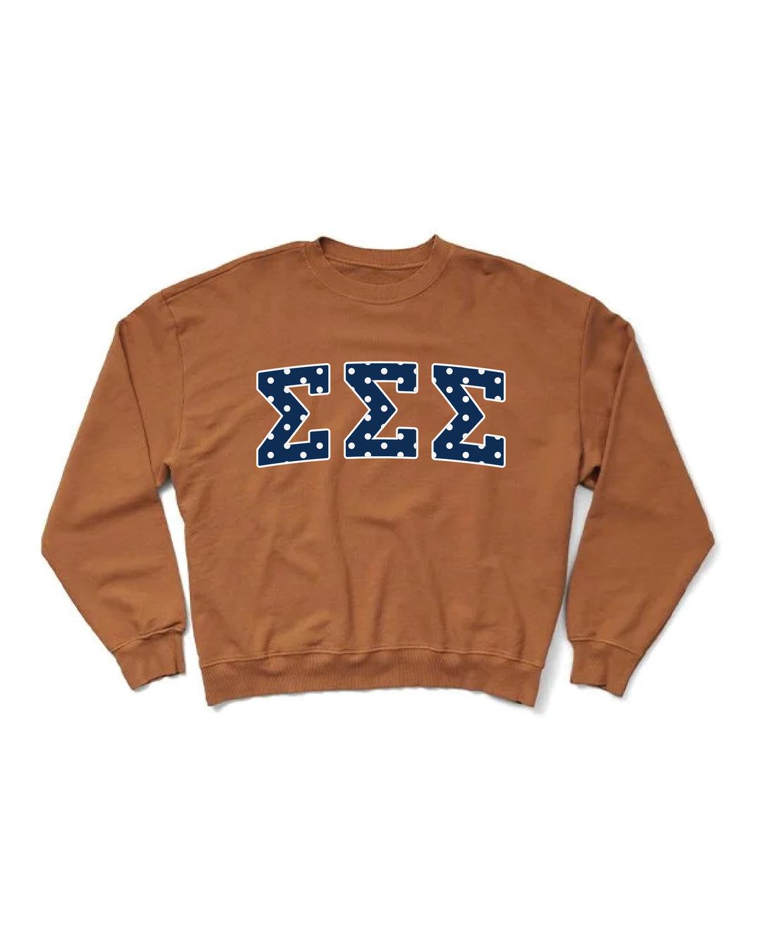 Polka Dot Caffeine Light Weight Sorority Crewneck