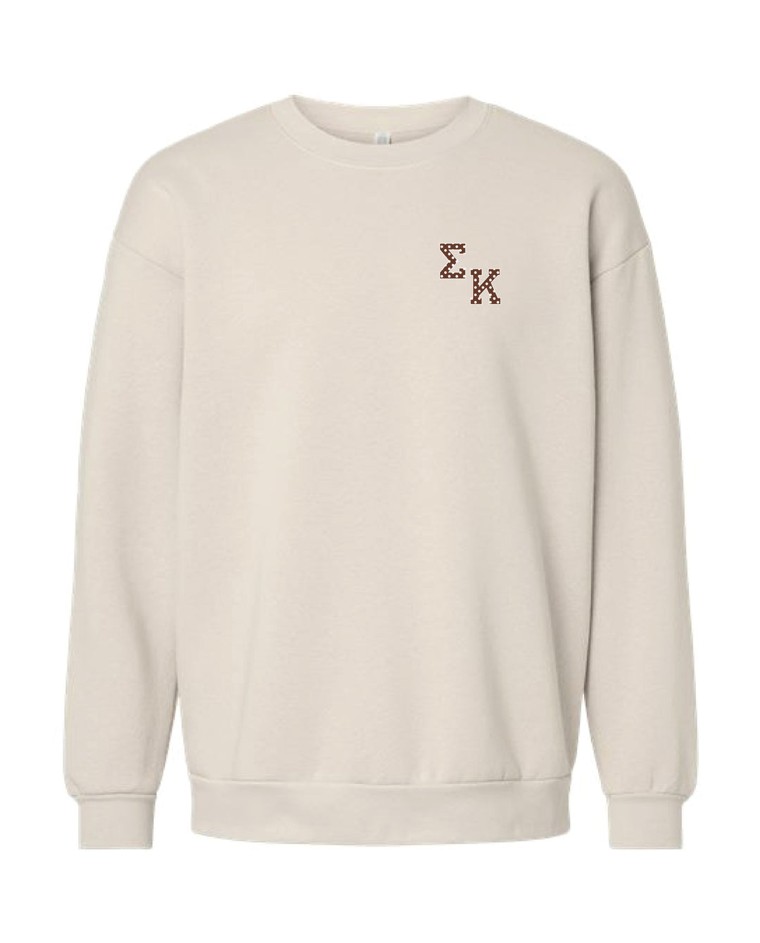 Polka Dot Embroidered Sorority Crewneck