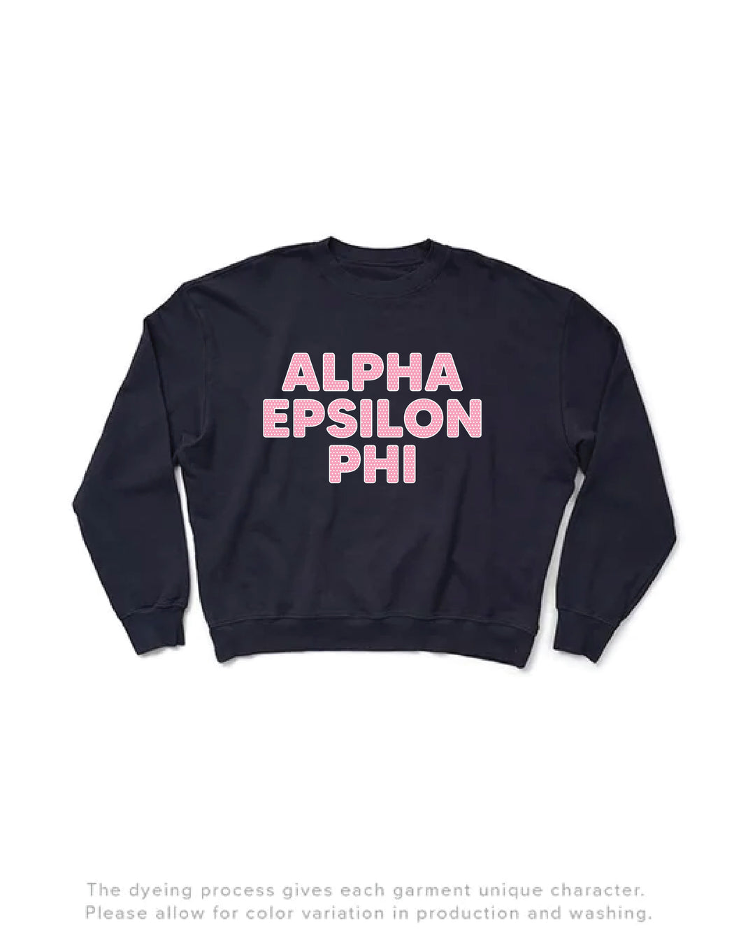 Polka Dot Midnight Sky Light Weight Sorority Crewneck