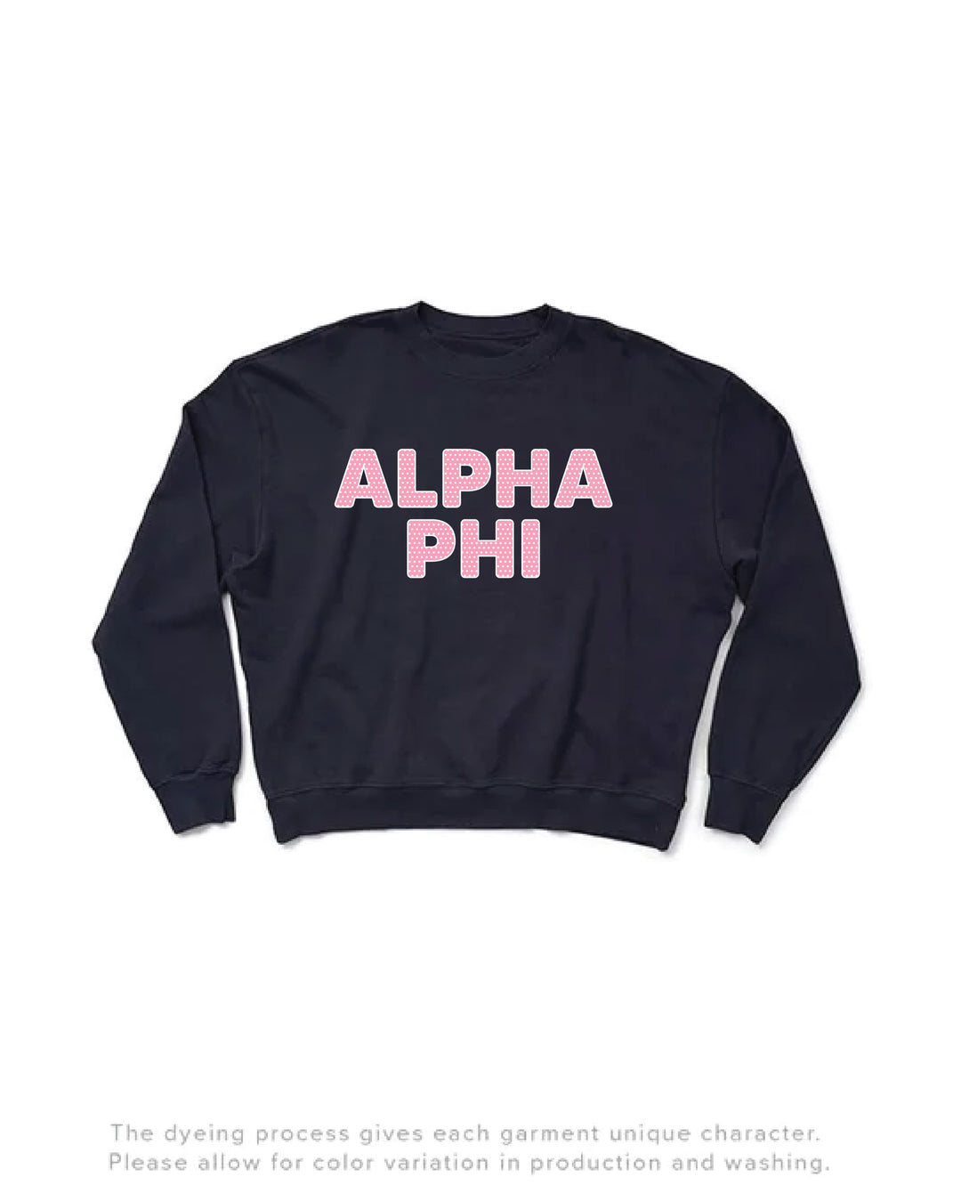 Polka Dot Midnight Sky Light Weight Sorority Crewneck