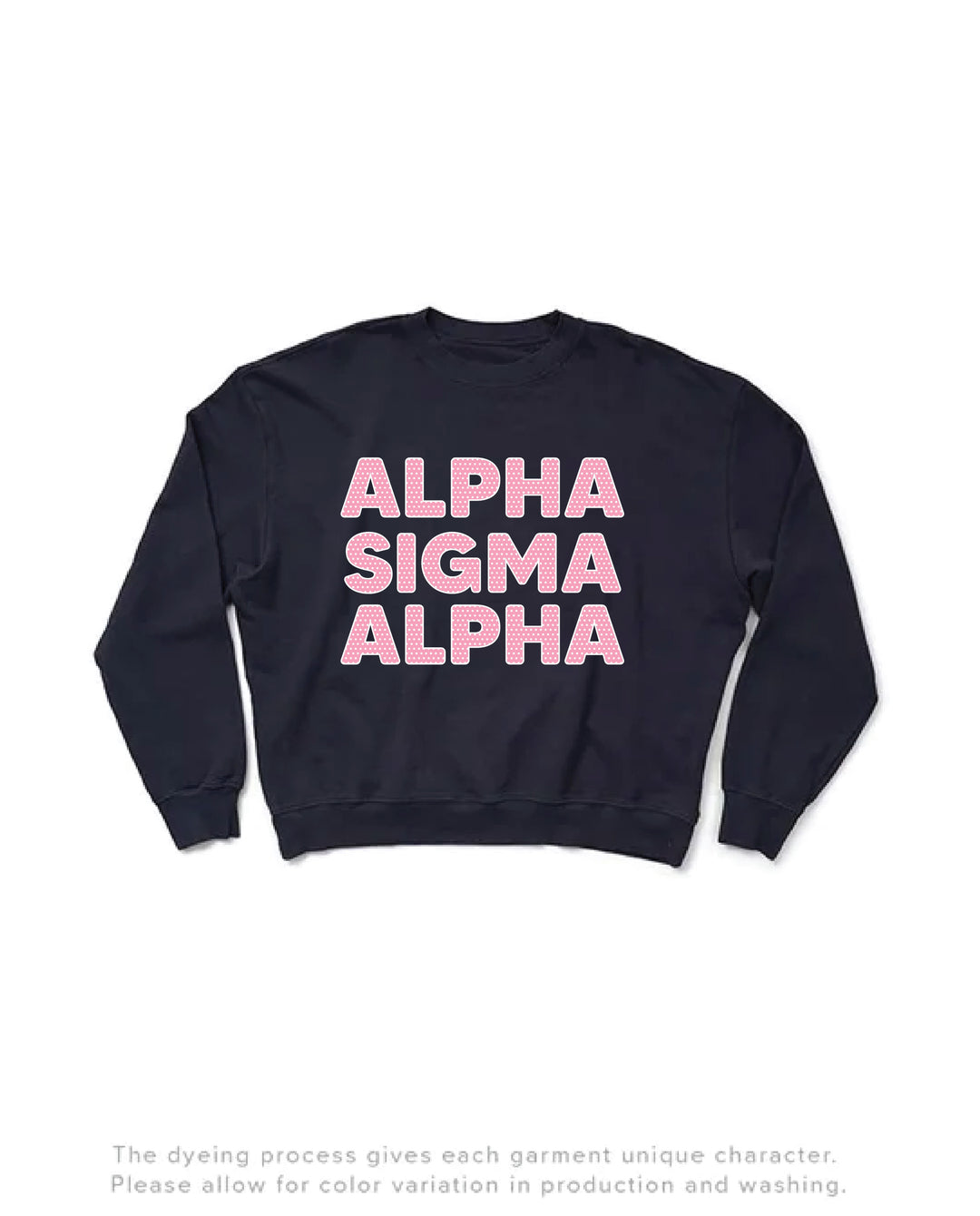 Polka Dot Midnight Sky Light Weight Sorority Crewneck
