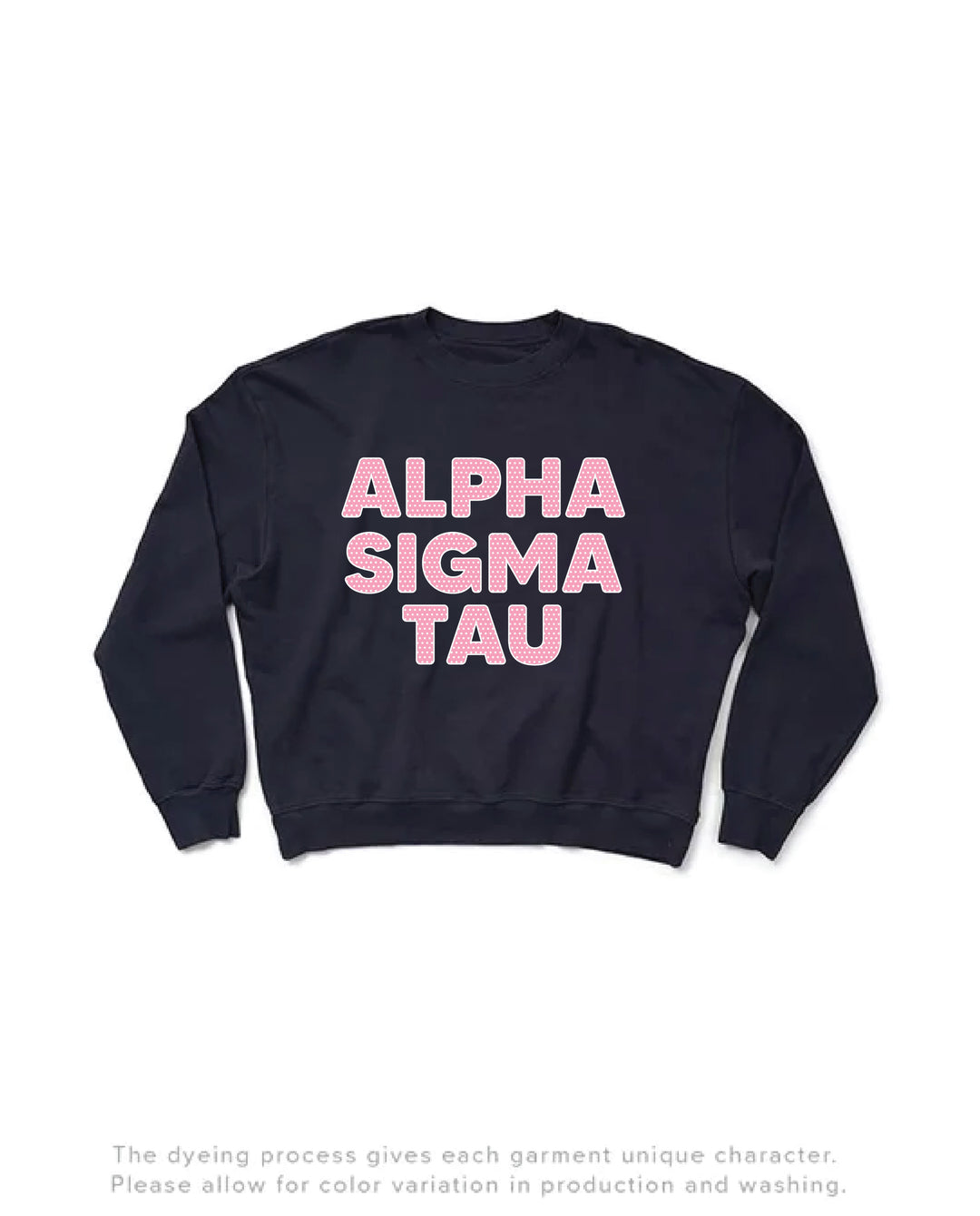 Polka Dot Midnight Sky Light Weight Sorority Crewneck