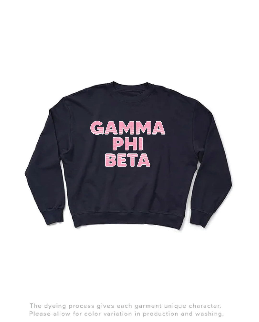 Polka Dot Midnight Sky Light Weight Sorority Crewneck