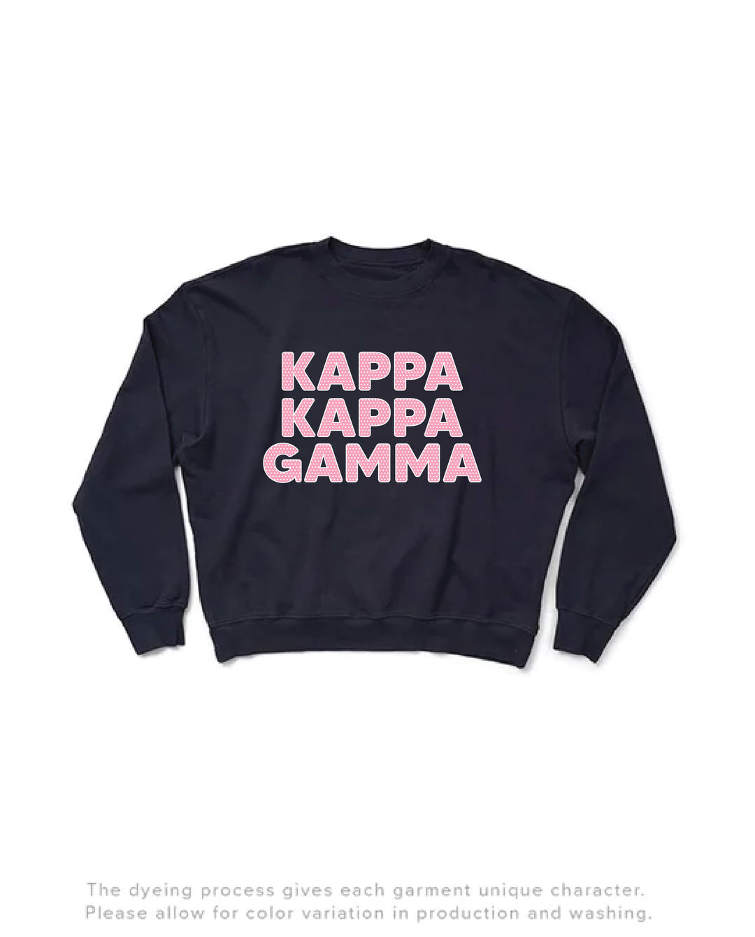 Polka Dot Midnight Sky Light Weight Sorority Crewneck