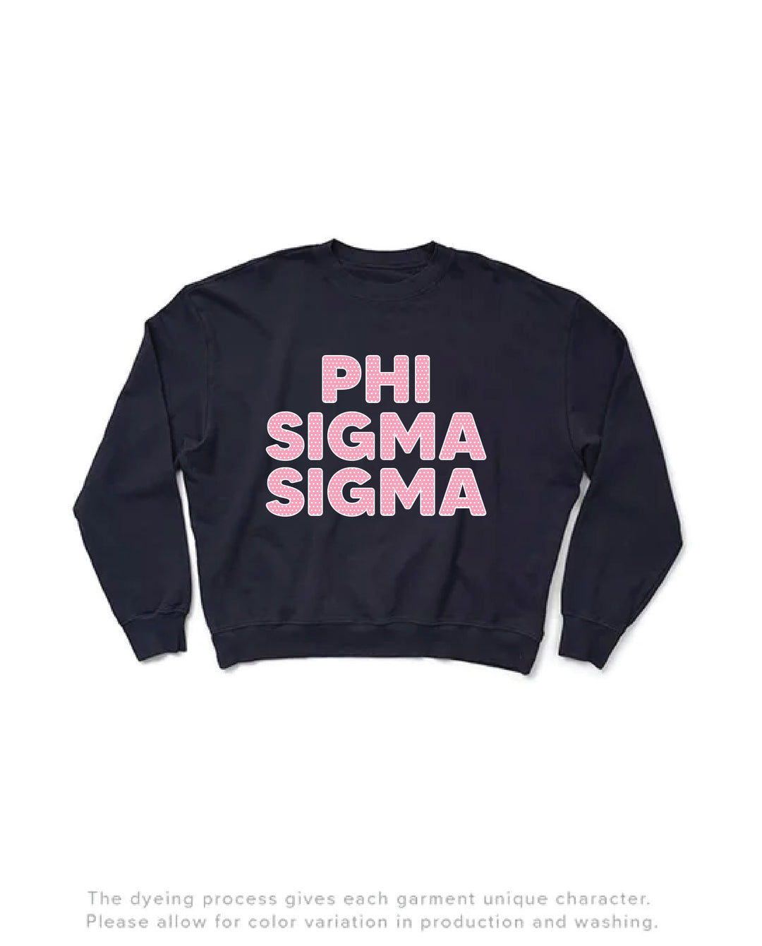 Polka Dot Midnight Sky Light Weight Sorority Crewneck