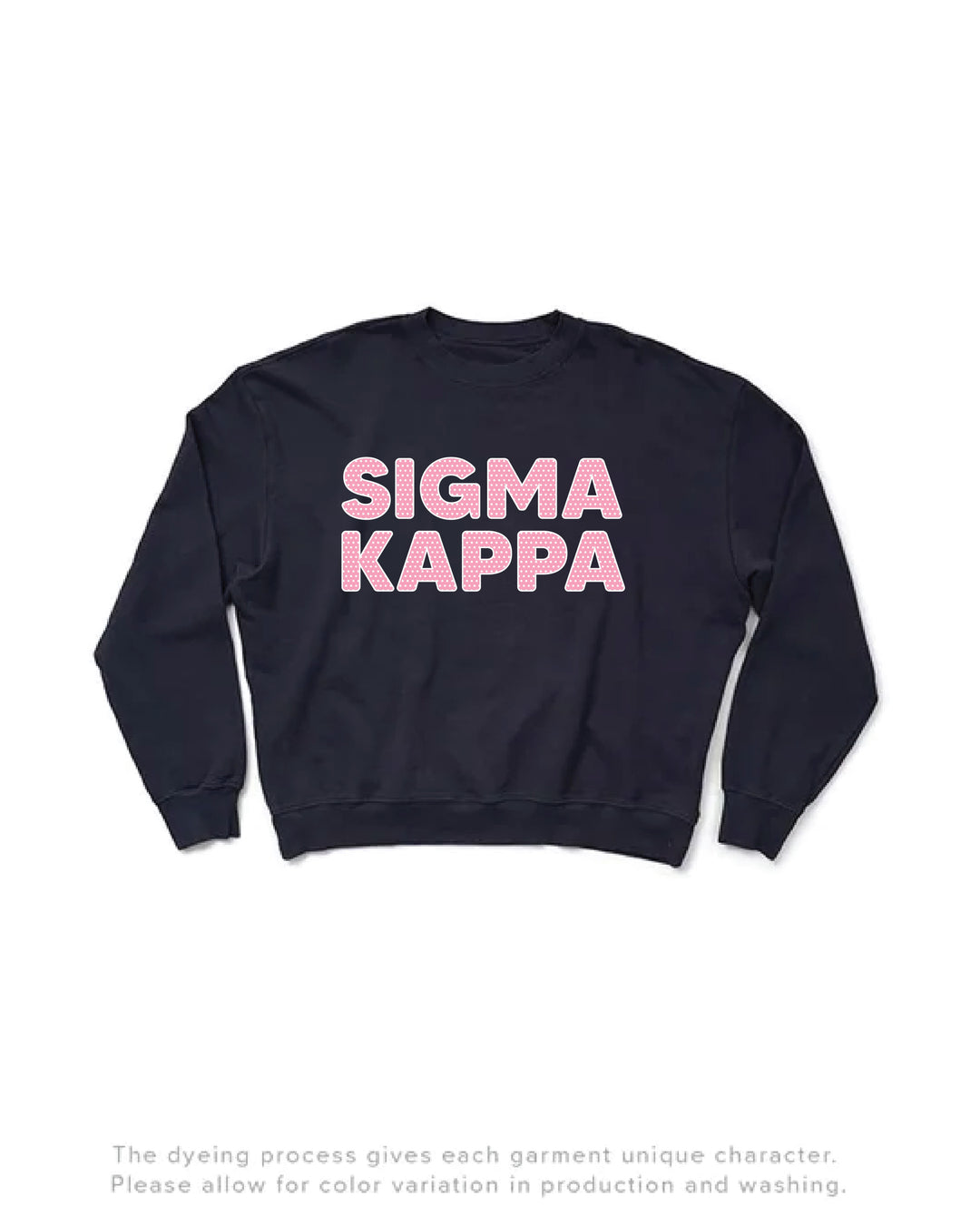 Polka Dot Midnight Sky Light Weight Sorority Crewneck