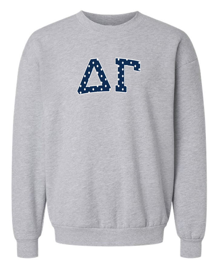 Polka Dot Greek Letter Printed Sorority Crewneck