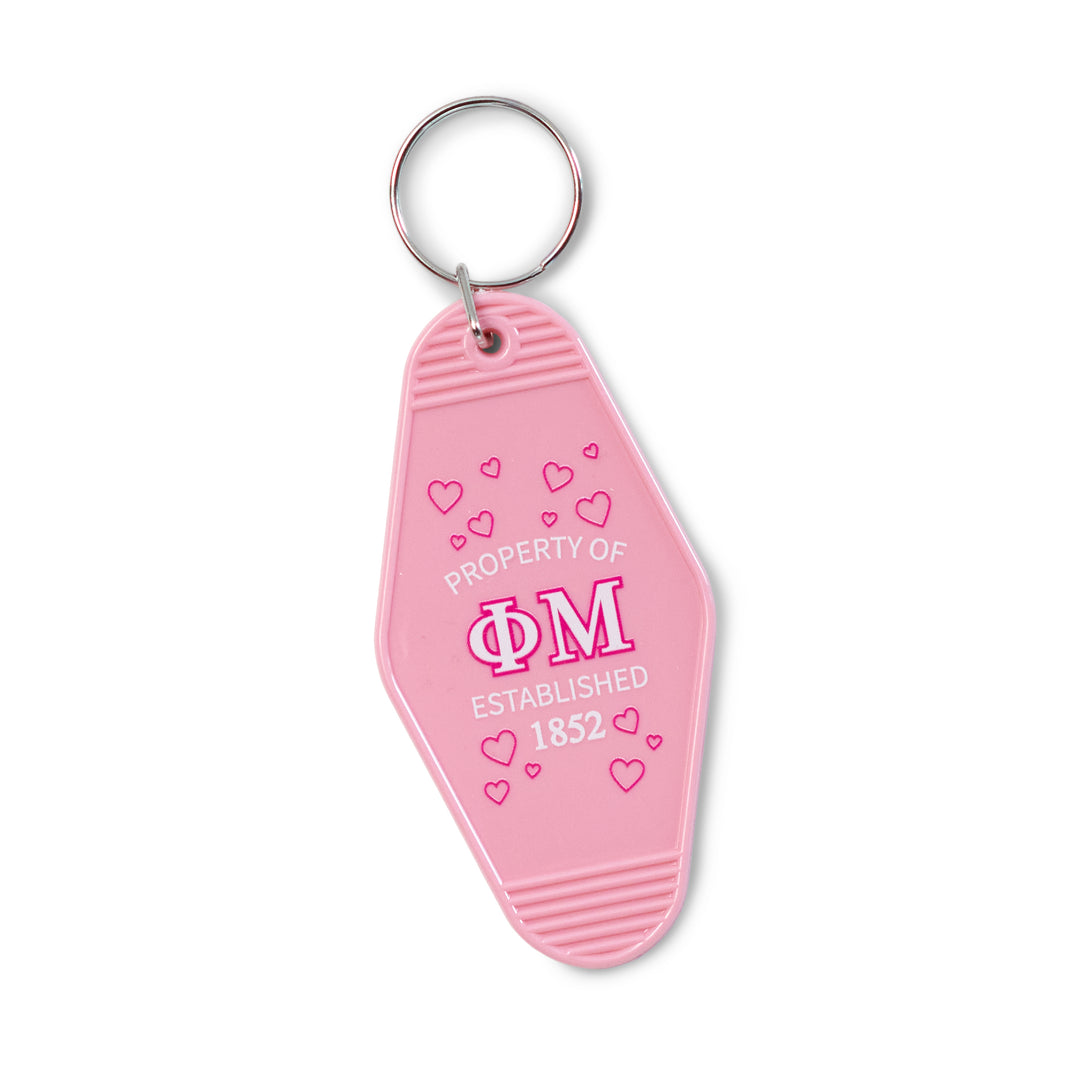 Pink Property Of Sorority Keychain