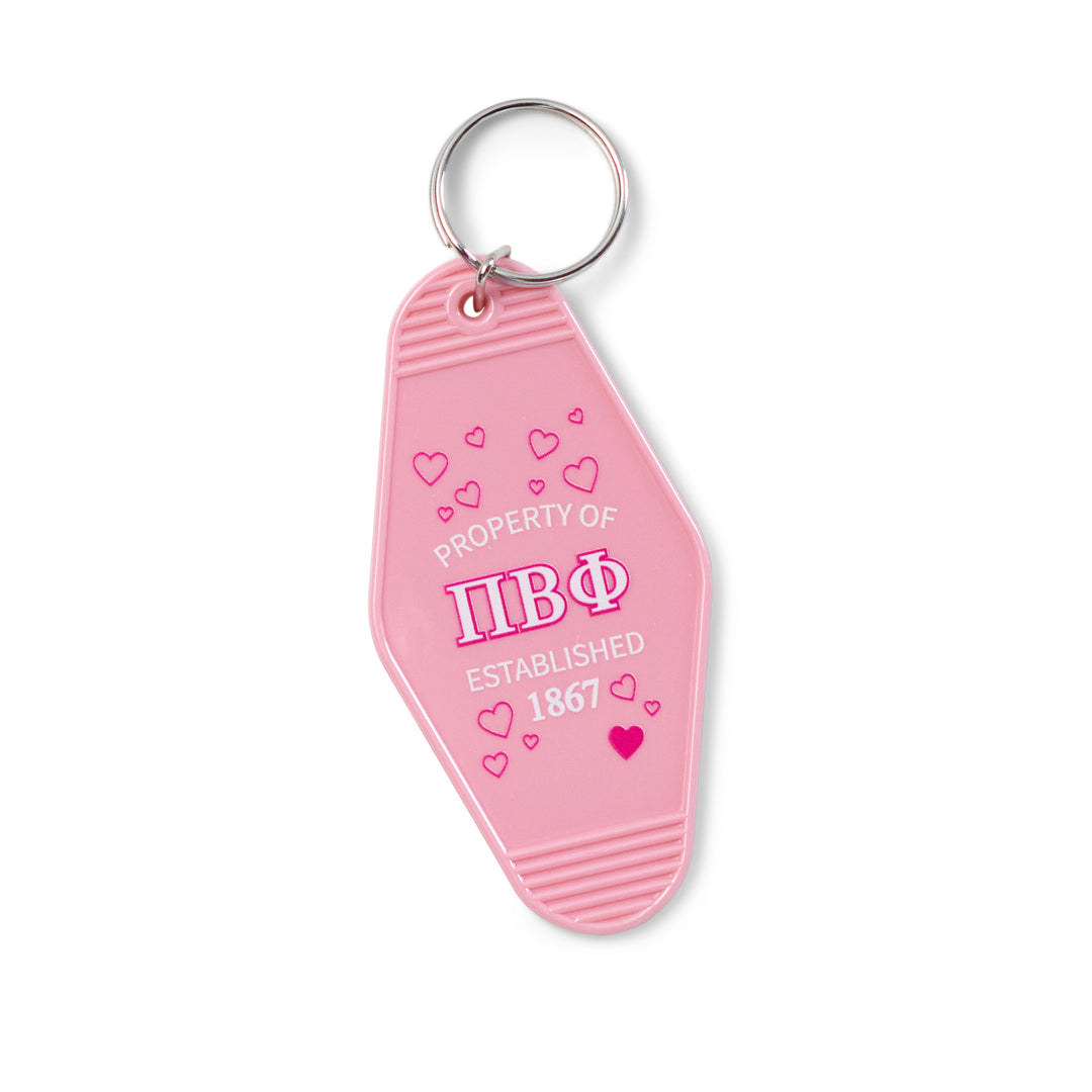 Pink Property Of Sorority Keychain