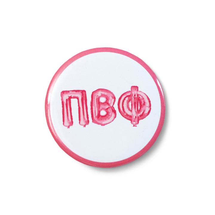 Balloon Greek Letters Sorority Button