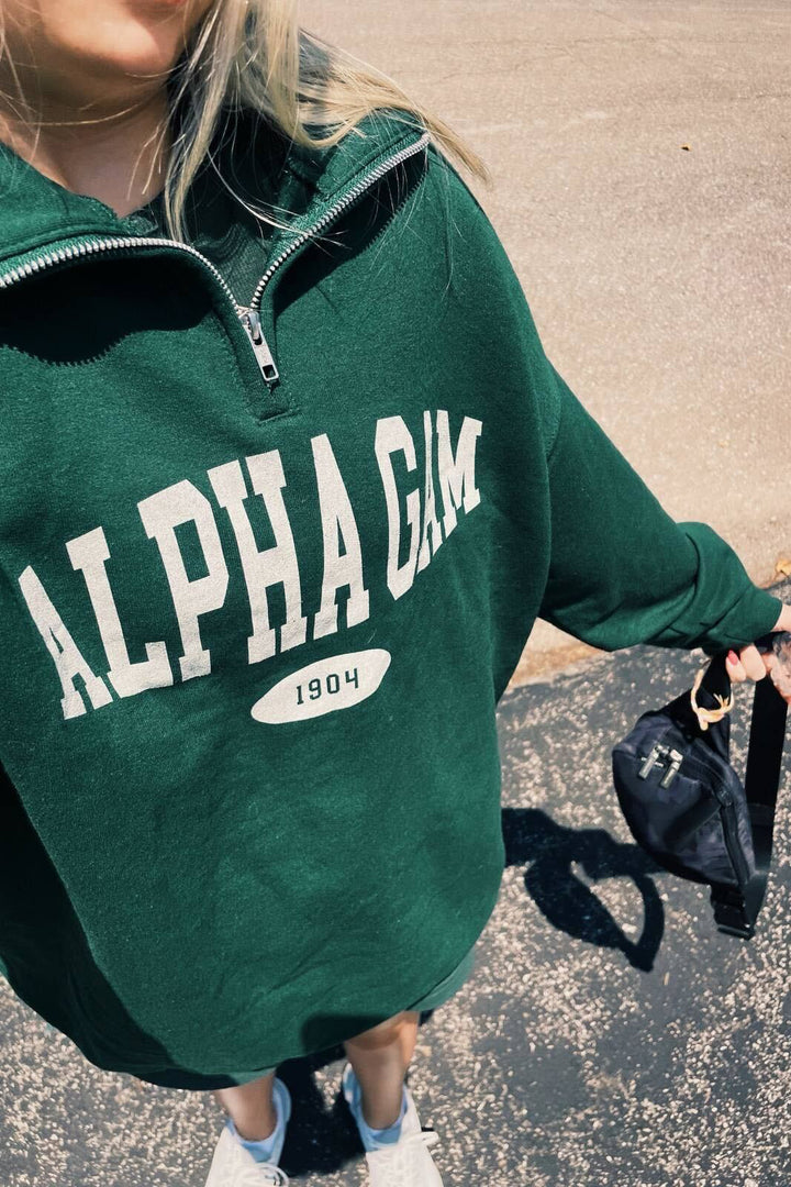 Classic Green Sorority Quarter Zip