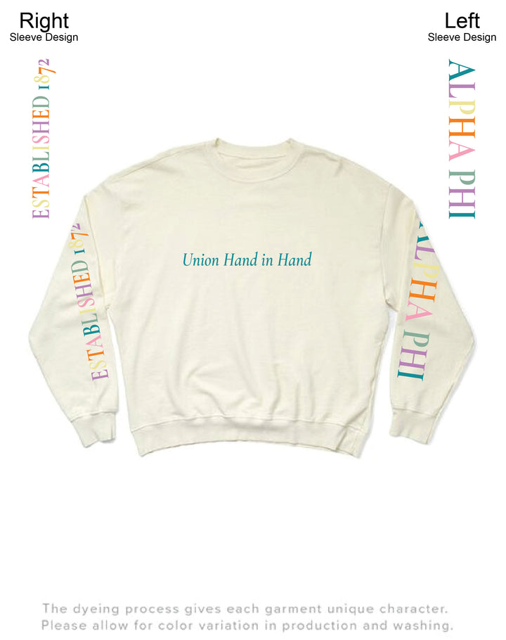 Vanilla Ice Rainbow Letters Matching Set Light Weight Sorority Crewneck
