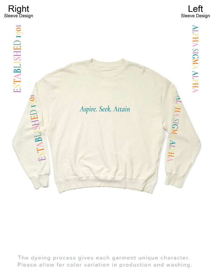 Vanilla Ice Rainbow Letters Matching Set Light Weight Sorority Crewneck