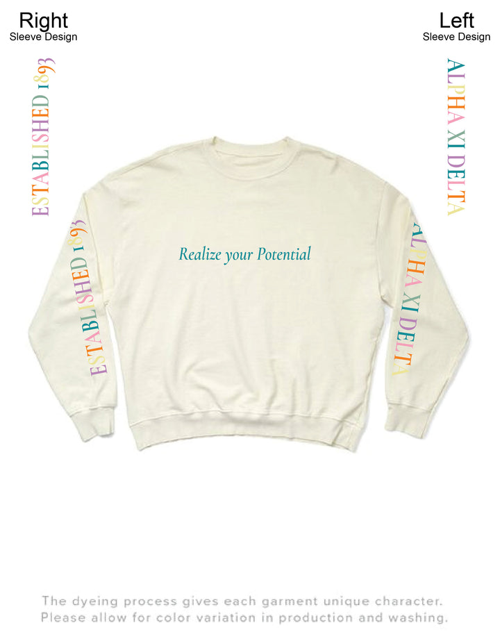 Vanilla Ice Rainbow Letters Matching Set Light Weight Sorority Crewneck