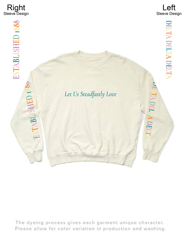 Vanilla Ice Rainbow Letters Matching Set Light Weight Sorority Crewneck