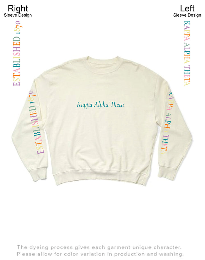 Vanilla Ice Rainbow Letters Matching Set Light Weight Sorority Crewneck