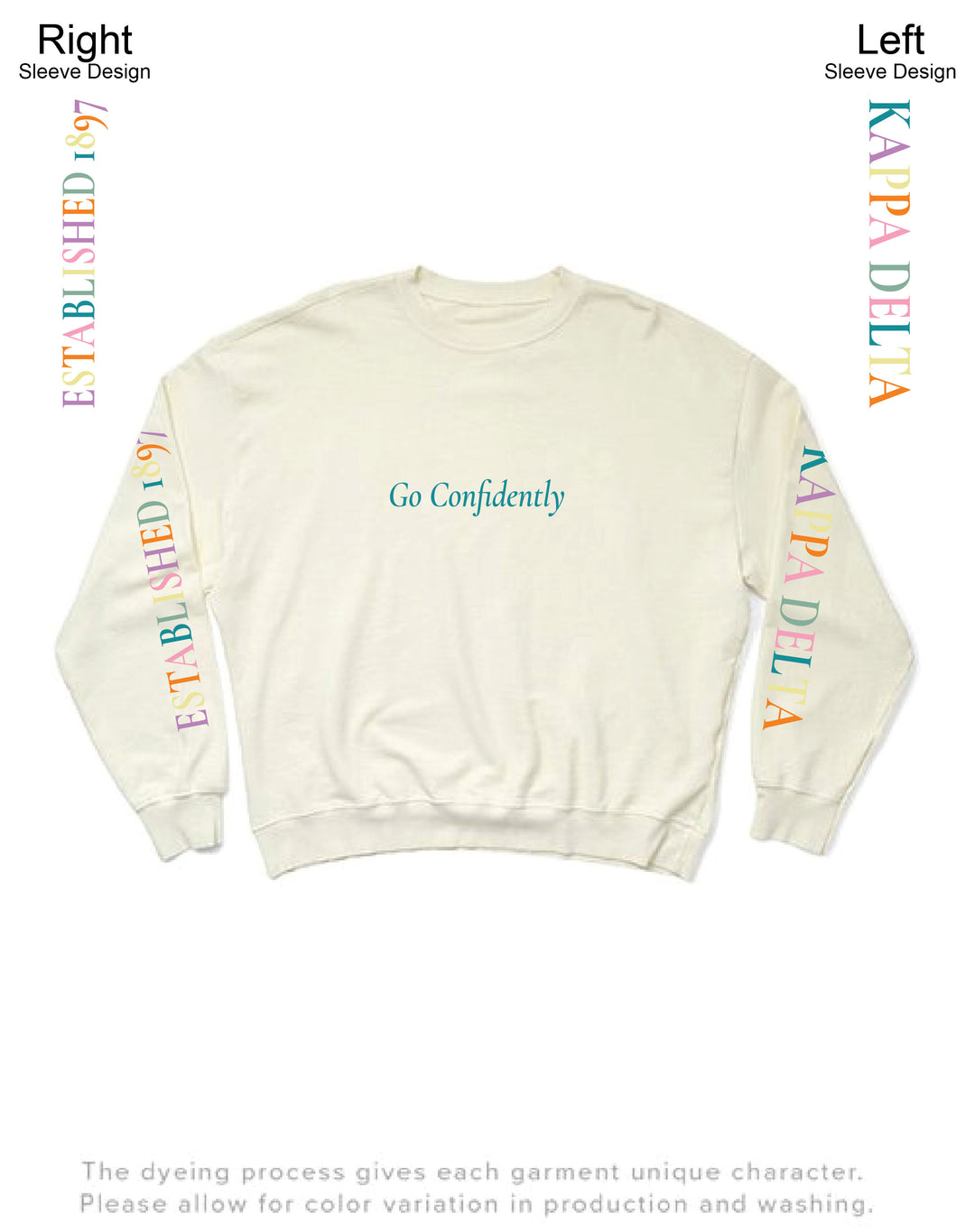 Vanilla Ice Rainbow Letters Matching Set Light Weight Sorority Crewneck