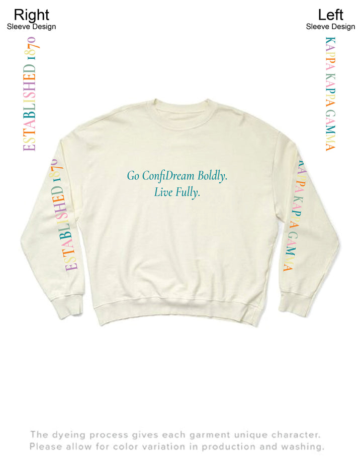 Vanilla Ice Rainbow Letters Matching Set Light Weight Sorority Crewneck