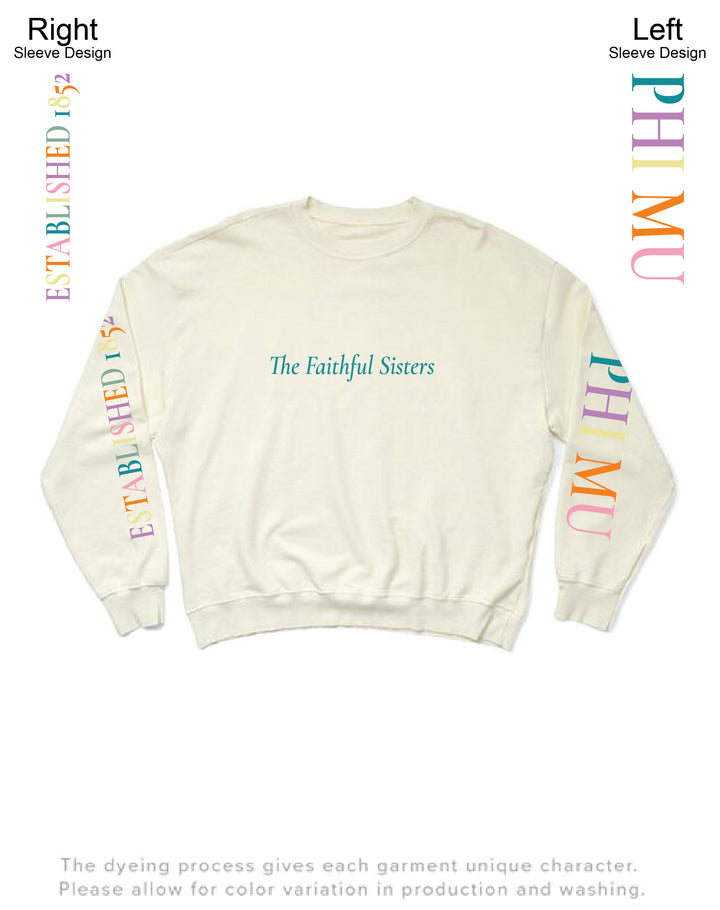 Vanilla Ice Rainbow Letters Matching Set Light Weight Sorority Crewneck