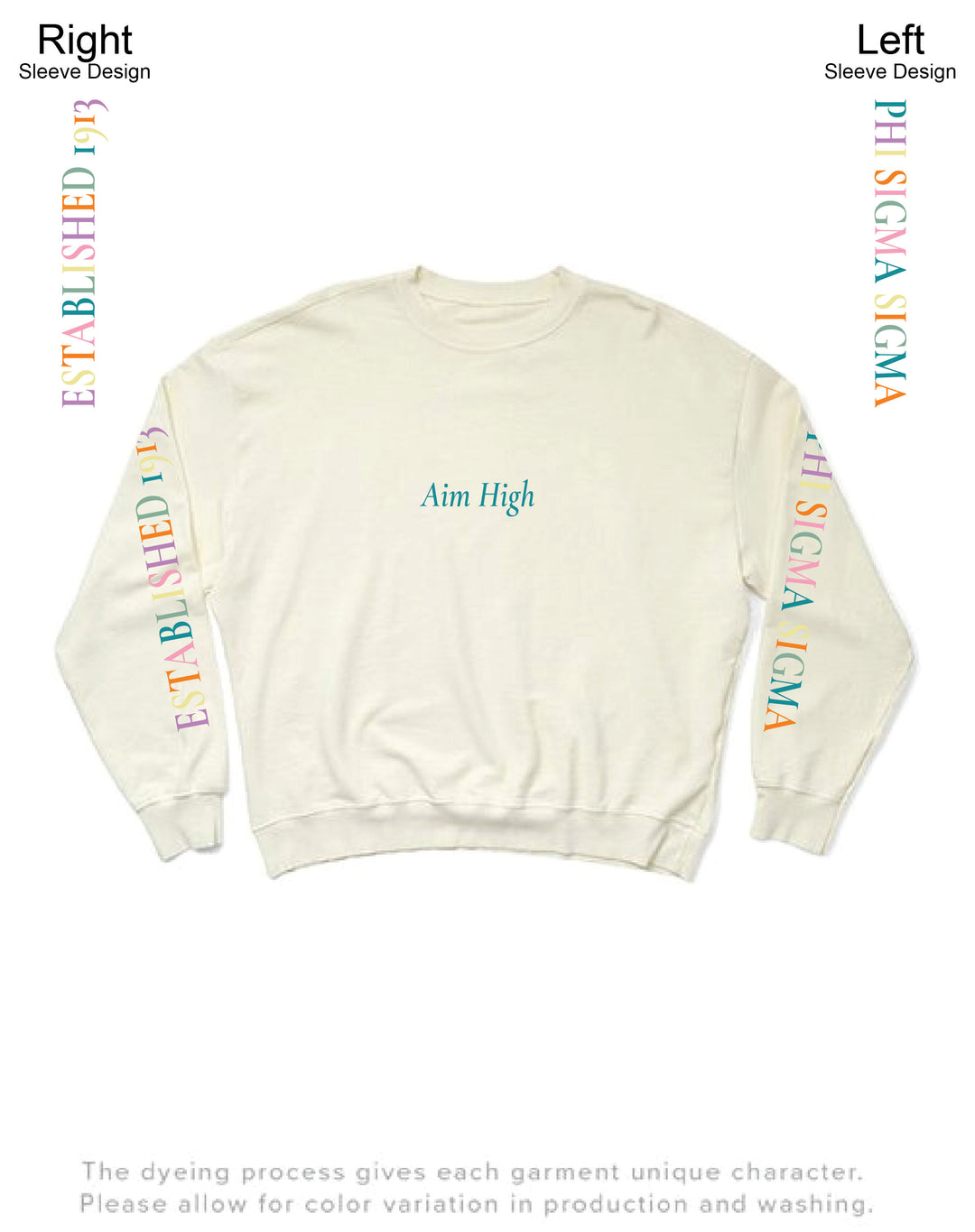 Vanilla Ice Rainbow Letters Matching Set Light Weight Sorority Crewneck