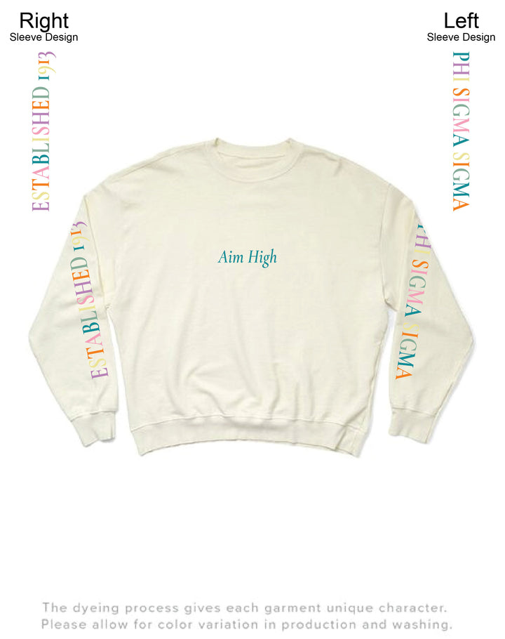 Vanilla Ice Rainbow Letters Matching Set Light Weight Sorority Crewneck