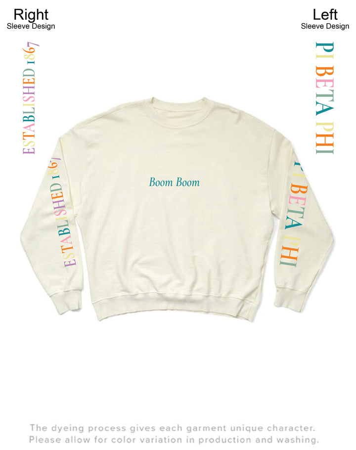 Vanilla Ice Rainbow Letters Matching Set Light Weight Sorority Crewneck
