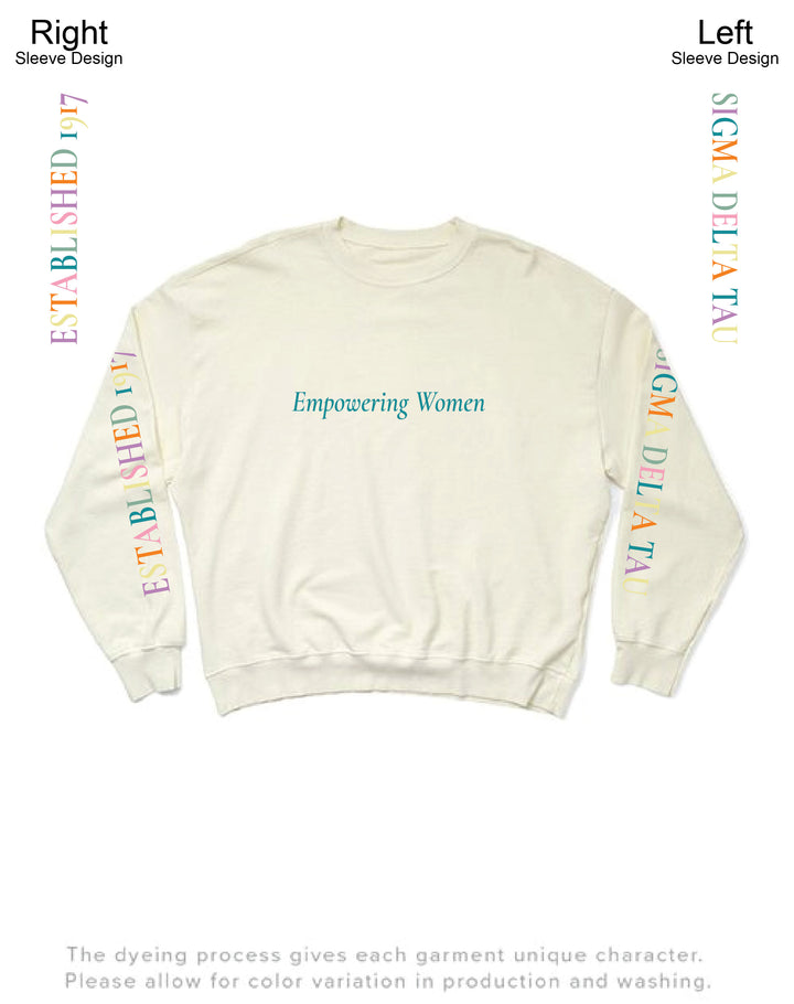 Vanilla Ice Rainbow Letters Matching Set Light Weight Sorority Crewneck