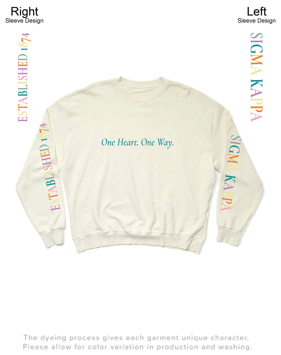 Vanilla Ice Rainbow Letters Matching Set Light Weight Sorority Crewneck