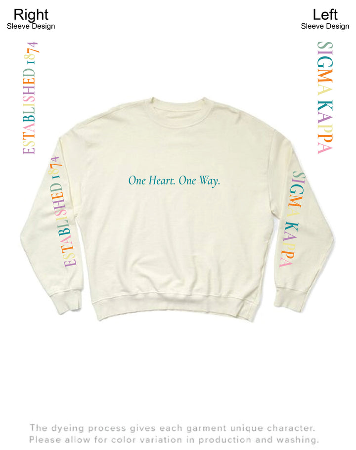Vanilla Ice Rainbow Letters Matching Set Light Weight Sorority Crewneck