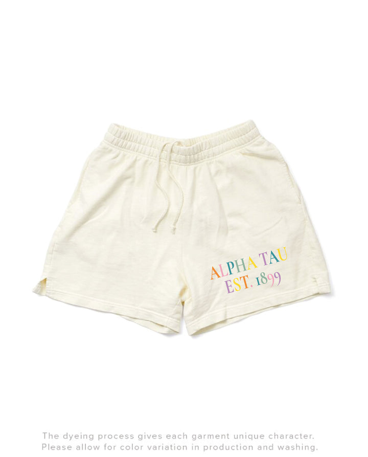 Vanilla Ice Rainbow Letters Matching Set Sorority Shorts