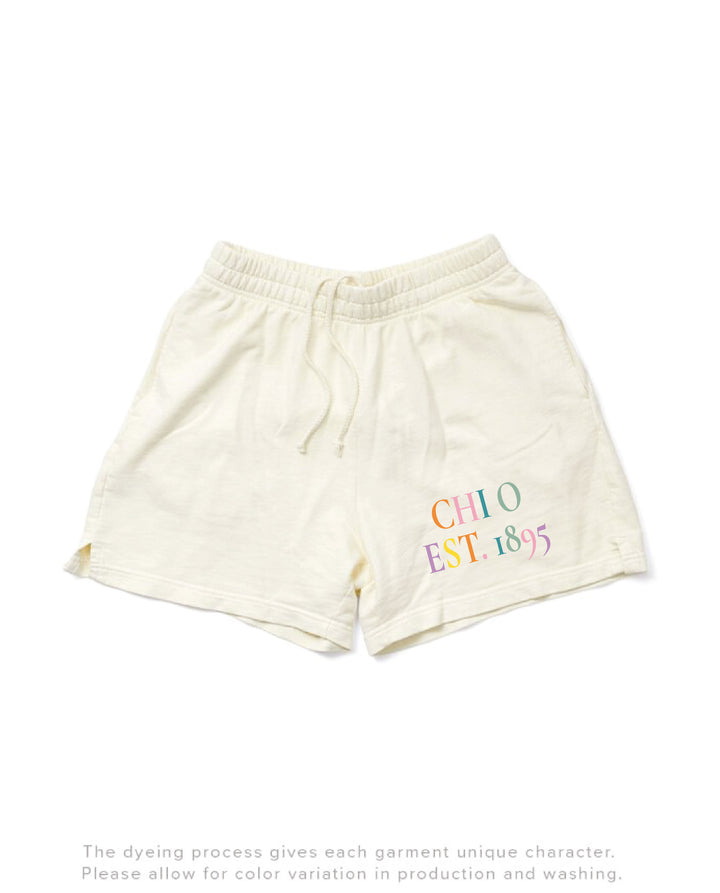 Vanilla Ice Rainbow Letters Matching Set Sorority Shorts