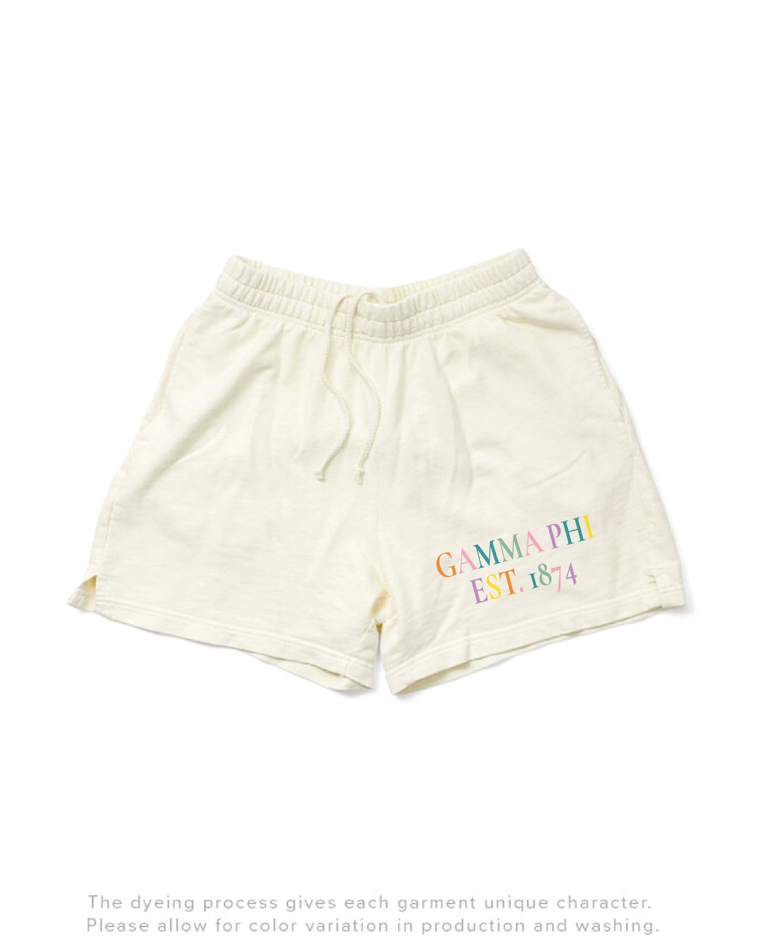 Vanilla Ice Rainbow Letters Matching Set Sorority Shorts