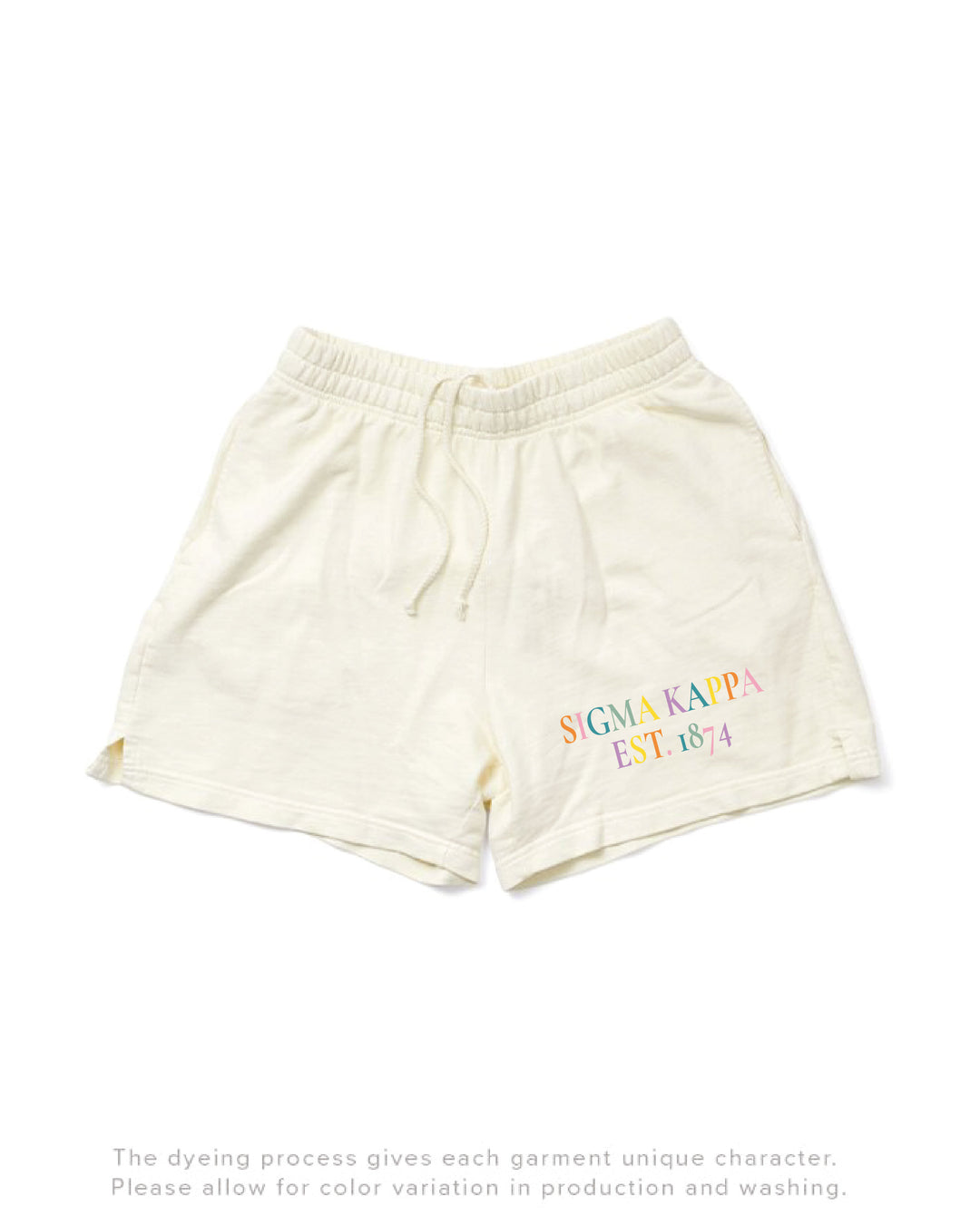 Vanilla Ice Rainbow Letters Matching Set Sorority Shorts