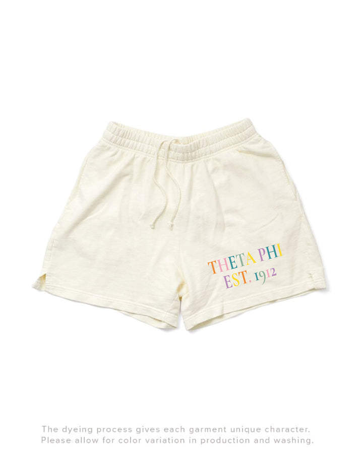 Vanilla Ice Rainbow Letters Matching Set Sorority Shorts