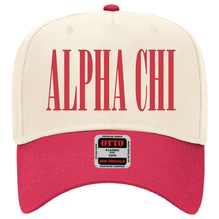 Red Embroidered Sorority Hat