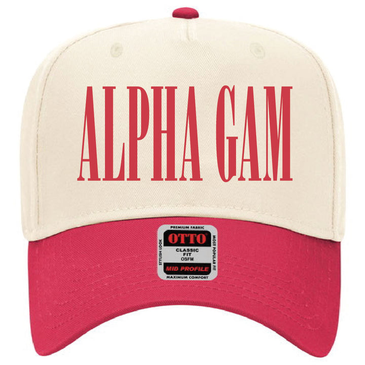 Red Embroidered Sorority Hat