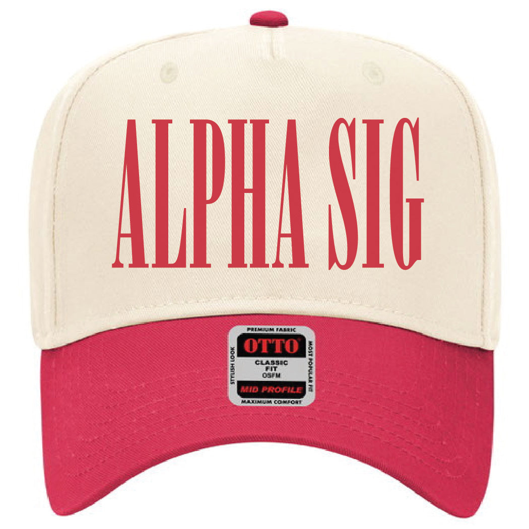 Red Embroidered Sorority Hat