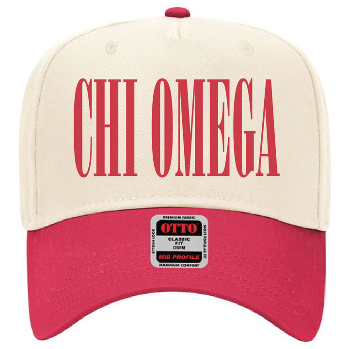 Red Embroidered Sorority Hat