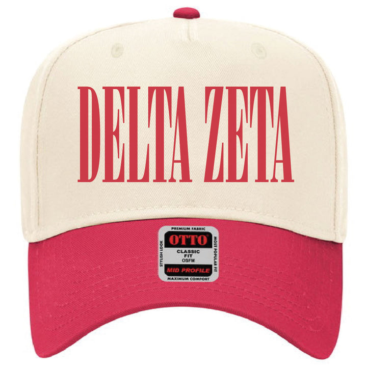 Red Embroidered Sorority Hat