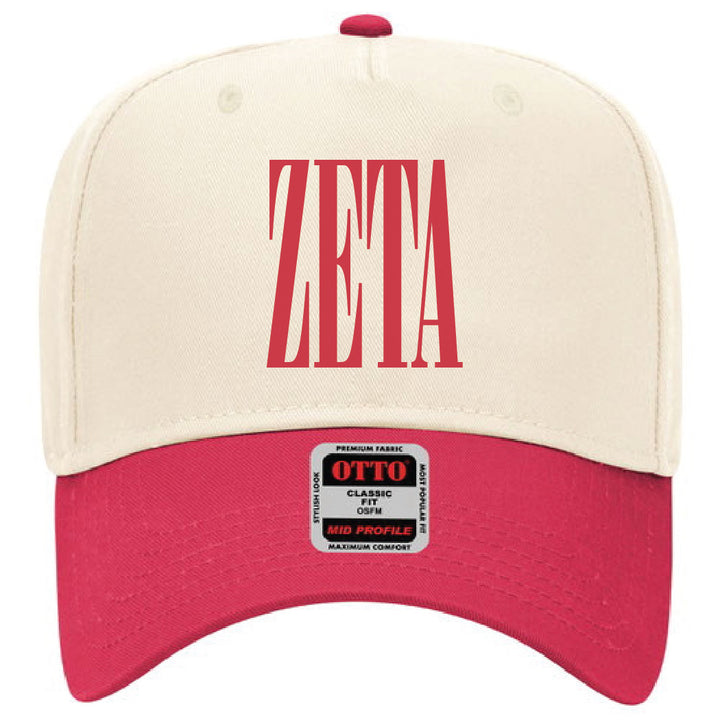 Red Embroidered Sorority Hat