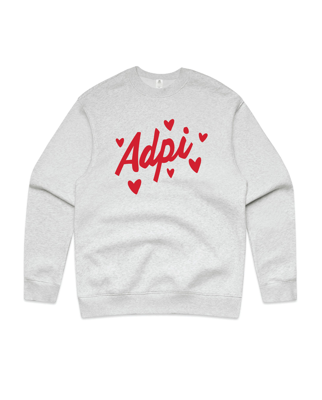 Heart Doodles White Heather Sorority Crewneck
