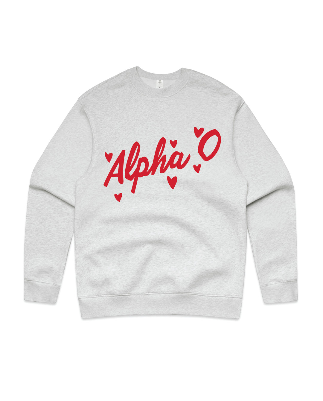 Heart Doodles White Heather Sorority Crewneck