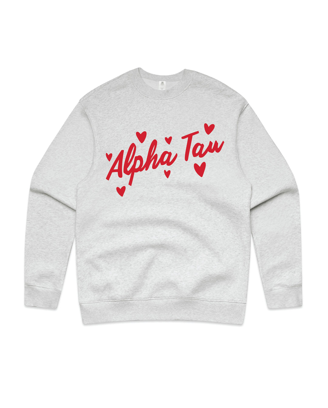 Heart Doodles White Heather Sorority Crewneck