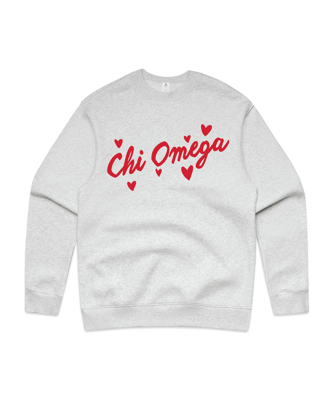 Heart Doodles White Heather Sorority Crewneck