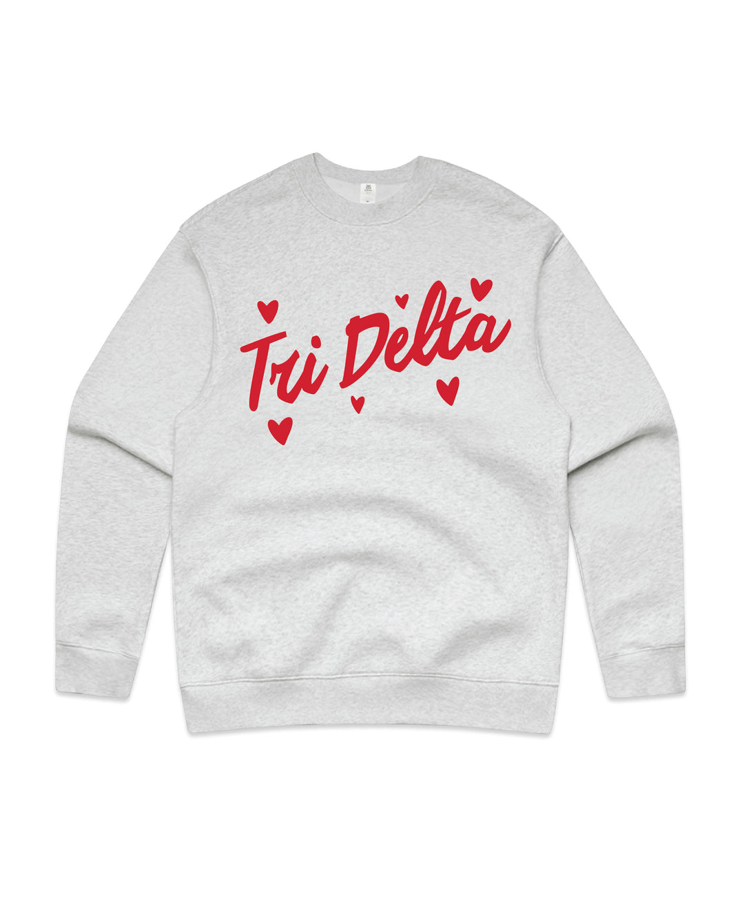 Heart Doodles White Heather Sorority Crewneck