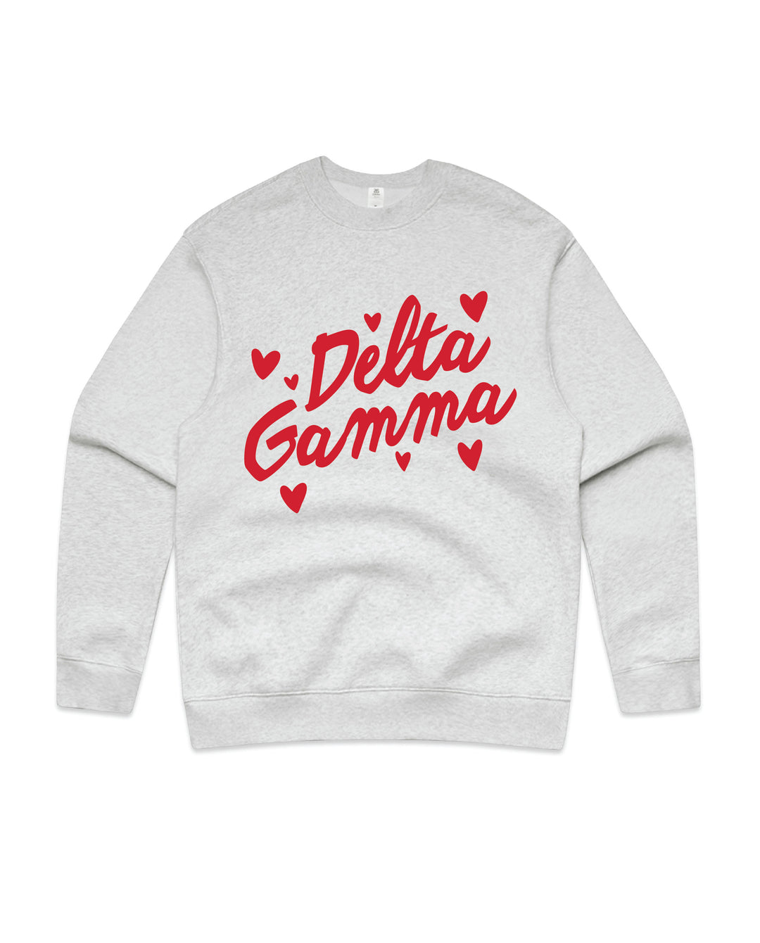 Heart Doodles White Heather Sorority Crewneck