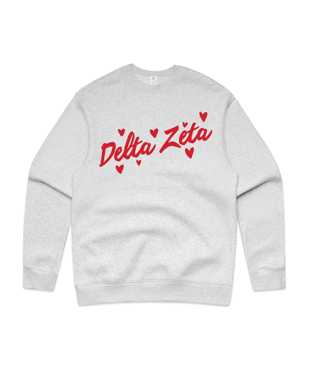 Heart Doodles White Heather Sorority Crewneck
