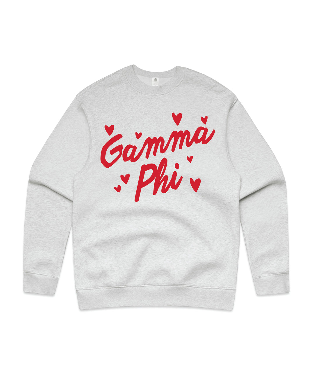 Heart Doodles White Heather Sorority Crewneck