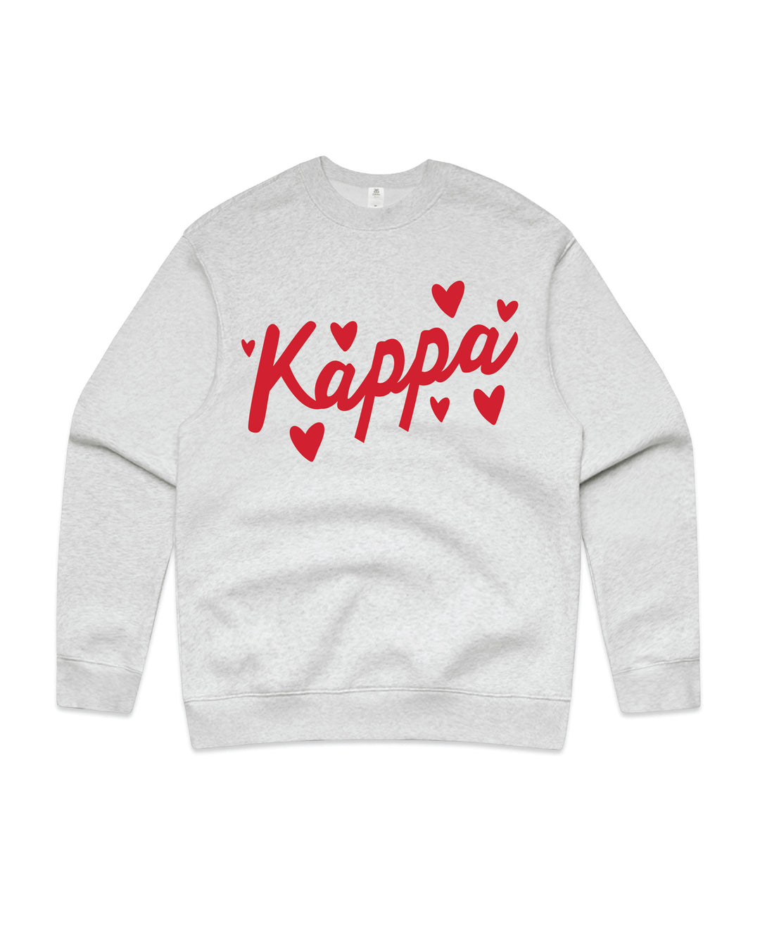 Heart Doodles White Heather Sorority Crewneck